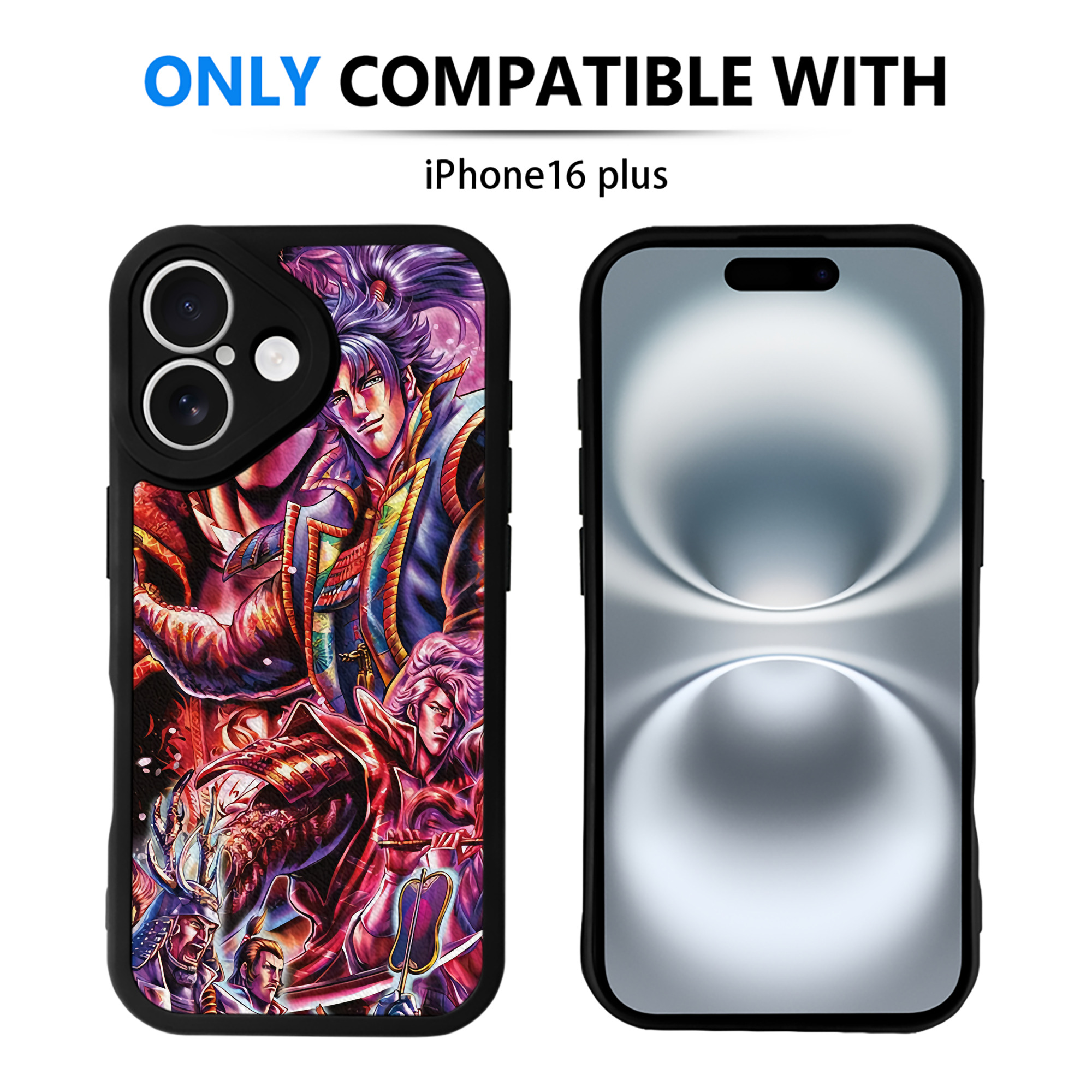 （画像用） 北斗の拳 Fist of the North Star 【iPhone 16シリーズ対応】シリコンスマホケース（レザー調） 材質：シリコン